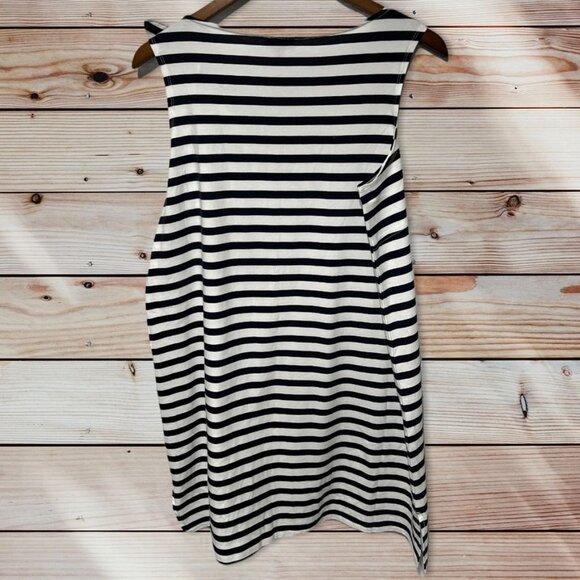 NWT Talbot's Navy and White Striped Dress Size Medium - Picture 2 of 7